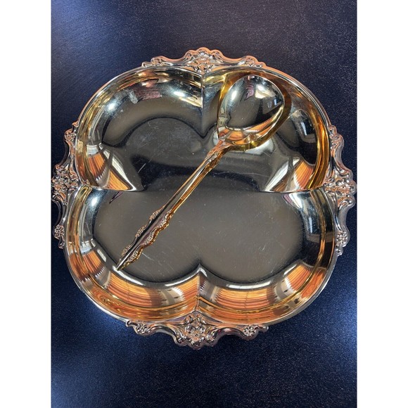 International Silver Other - Vintage International Silver 24K G.E. 4-Leaf Clover Spoon/ Nut Candy Bonbon Dish